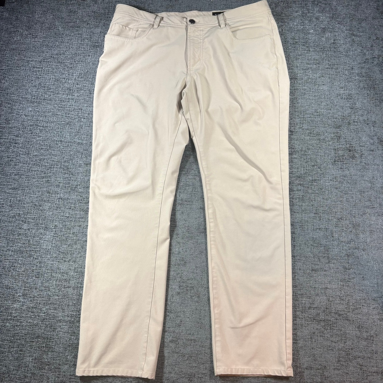 Dunning Golf Pants Mens 36/30 Tan Baltusrol Embroidered Stretch Performance